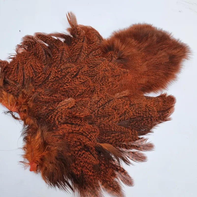 Whiting Coq de Leon Hen Soft Hackle with Chickabou in Speckled Orange-5